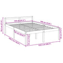 seniorseng 120x190 cm dobbeltseng massivt fyrretræ hvid