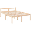 seniorseng 135x190 cm dobbeltseng massivt fyrretræ