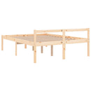 seniorseng 135x190 cm dobbeltseng massivt fyrretræ