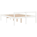 seniorseng 135x190 cm dobbeltseng massivt fyrretræ hvid