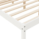 seniorseng 135x190 cm dobbeltseng massivt fyrretræ hvid