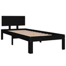 sengeramme 75x190 cm Small Single massivt træ sort