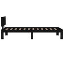 sengeramme 75x190 cm Small Single massivt træ sort