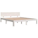 sengeramme 160x200 cm massivt fyrretræ hvid