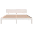 sengeramme 160x200 cm massivt fyrretræ hvid