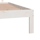 sengeramme 160x200 cm massivt fyrretræ hvid