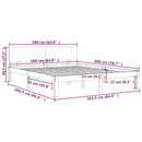 sengeramme 160x200 cm massivt fyrretræ hvid