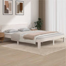 sengeramme 160x200 cm massivt fyrretræ hvid