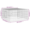 kaninbur 110x110x55 cm galvaniseret jern