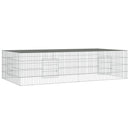 2-panels kaninbur 220x110x55 cm galvaniseret jern