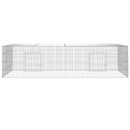 2-panels kaninbur 220x110x55 cm galvaniseret jern