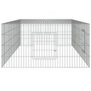 2-panels kaninbur 220x110x55 cm galvaniseret jern