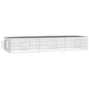 3-panels kaninbur 325x109x54 cm galvaniseret jern