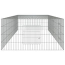 3-panels kaninbur 325x109x54 cm galvaniseret jern