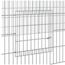 3-panels kaninbur 325x109x54 cm galvaniseret jern