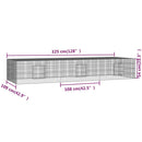 3-panels kaninbur 325x109x54 cm galvaniseret jern