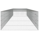5-panels kaninbur 541x109x54 cm galvaniseret jern