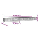 5-panels kaninbur 541x109x54 cm galvaniseret jern