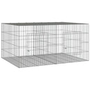 2-panels kaninbur 110x79x54 cm galvaniseret jern