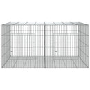2-panels kaninbur 110x79x54 cm galvaniseret jern