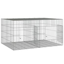 2-panels kaninbur 110x79x54 cm galvaniseret jern