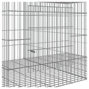 2-panels kaninbur 110x79x54 cm galvaniseret jern