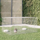 2-panels kaninbur 110x79x54 cm galvaniseret jern