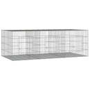 3-panels kaninbur 163x79x54 cm galvaniseret jern