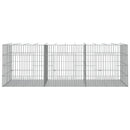3-panels kaninbur 163x79x54 cm galvaniseret jern