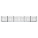6-panels kaninbur 327x79x54 cm galvaniseret jern