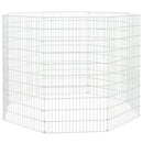 indhegning til fritgående dyr med 8 paneler, 54x100 cm, galvaniseret jern