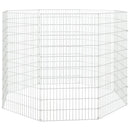 indhegning til fritgående dyr med 8 paneler, 54x100 cm, galvaniseret jern