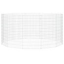 indhegning til fritgående dyr med 12 paneler, 54x100 cm, galvaniseret jern