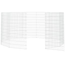 indhegning til fritgående dyr med 12 paneler, 54x100 cm, galvaniseret jern