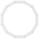 indhegning til fritgående dyr med 12 paneler, 54x100 cm, galvaniseret jern