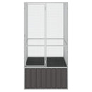 fuglebur 111x107x211,5 cm galvaniseret stål antracitgrå