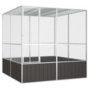fuglebur 213,5x217,5x211,5 cm galvaniseret stål antracitgrå
