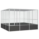 fuglebur 302,5x324,5x211,5 cm galvaniseret stål antracitgrå