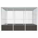 fuglebur 302,5x324,5x211,5 cm galvaniseret stål antracitgrå