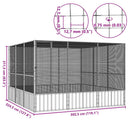 fuglebur 302,5x324,5x211,5 cm galvaniseret stål antracitgrå