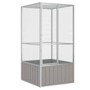 fuglebur 111x107x211,5 cm galvaniseret stål grå