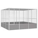 fuglebur 302,5x324,5x211,5 cm galvaniseret stål grå