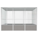 fuglebur 302,5x324,5x211,5 cm galvaniseret stål grå