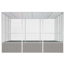 fuglebur 302,5x324,5x211,5 cm galvaniseret stål grå