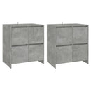 skænke 2 stk. 70x41x75 cm konstrueret træ betongrå