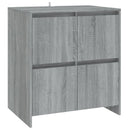 skænke 2 stk. 70x41x75 cm konstrueret træ grå sonoma-eg