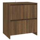 skænke 2 stk. 70x41x75 cm konstrueret træ brun egetræsfarve