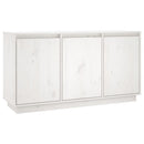 skænk 111x34x60 cm massivt fyrretræ hvid