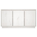 skænk 111x34x60 cm massivt fyrretræ hvid