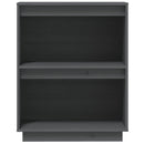 konsolskab 60x34x75 cm massivt fyrretræ grå